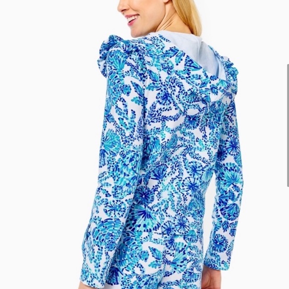 Lilly Pulitzer Audrey Shell Me Full Zip Up Hoodie - Picture 3 of 10